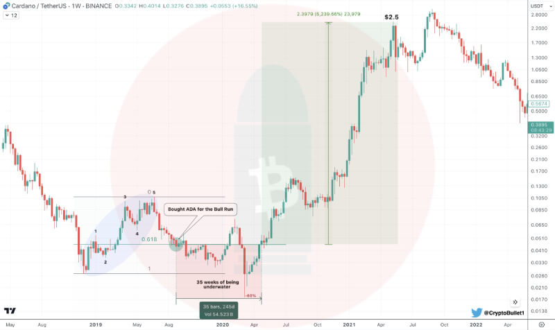 Cardano Holders Reaped 5,239% Gains After 60% Drop and 35 Weeks Underwater in Massive 2021 Rally