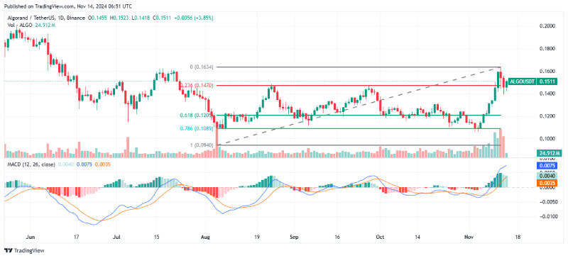 Algorand (ALGO) Breaks Key Resistance as Analyst Eyes Major Bullish Reversal Potential