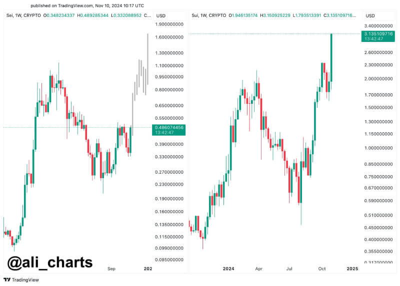 Analyst Predicts SEI Price Surge to $1.60 as SUI Continues Bullish Run Above $3.00
