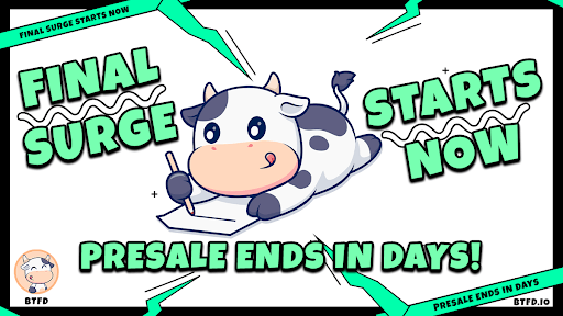 BTFD Coin presale, top new meme coins to join today, meme coin presale, BTFD FINAL100 bonus, BTFD Bulls Squad, 2900% ROI meme coin, buy BTFD Coin, Slerf price, Simon’s Cat token, BTFD $0.006 moon price