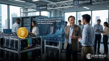 Bitmine Acquires 71,252 ETH, Nears 4% of Ethereum Supply With Massive Holdings